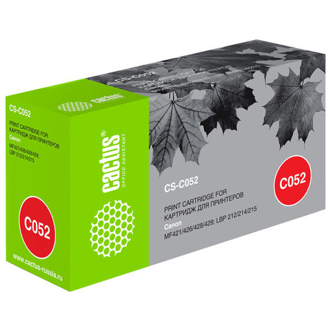 Картридж лазерный CACTUS (CS-C052) для Canon MF421/426/428/429/LBP 212/214/215, ресурс 3100 страниц по низкой цене оптом 
