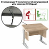 Стол-парта регулируемый "ДЭМИ" СУТ.41, 750х550х530-815 мм, серый каркас, пластик бежевый, дуб сонома (КОМПЛЕКТ) по низкой цене оптом 