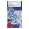 Наушники DEFENDER Trendy 702, проводные, 1,1 м, вкладыши, белые с голубым, 63702 по низкой цене оптом Краснодар, Москва, Уфа, Казань, Барнаул, Владивосток, Хабаровск, Сахалин, Красноярск, Екатеренбург, 