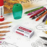 Ластик большой BRAUBERG EXTRA, 60х24х11 мм, белый, прямоугольный, экологичный ПВХ, картонный держатель, 228074 по низкой цене оптом 