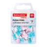 Силовые кнопки-гвоздики BRAUBERG PASTEL, пастельные цвета, 30 штук, 12мм, 272756 по низкой цене оптом 