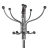 Вешалка-стойка BRABIX "CR-318", металл/мрамор, 1,8 м, на диске диаметром 36 см, 5 крючков+4 дополнительных, орех, 601743 по низкой цене оптом 