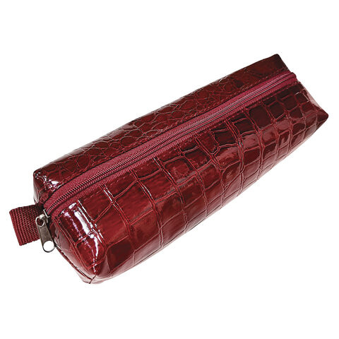 Пенал-косметичка BRAUBERG, крокодиловая кожа, 20х6х4 см, "Ultra maroon", 270849 по низкой цене оптом 