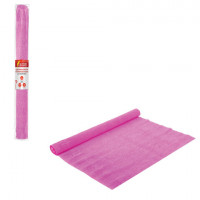 Бумага гофрированная (креповая) ДЛЯ ФЛОРИСТИКИ, 110 г/м2, РОЗОВАЯ, 50х250 см, ОСТРОВ СОКРОВИЩ, 129150