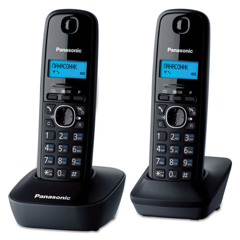 Радиотелефон PANASONIC KX-TG1612RUH + дополнительная трубка, память 50 номеров, АОН, будильник, серый по низкой цене оптом 