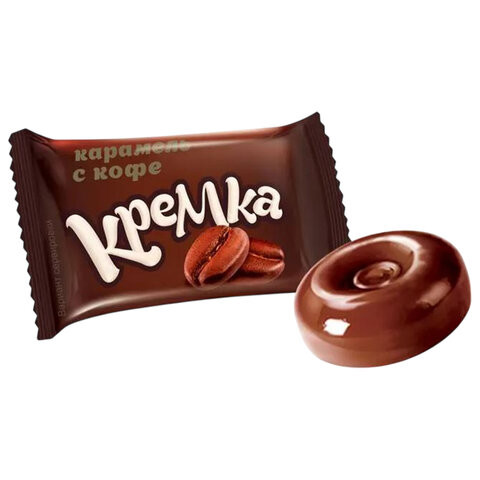 Карамель леденцовая КРЕМКА со вкусом кофе, 500 г, КНК596 по низкой цене оптом 