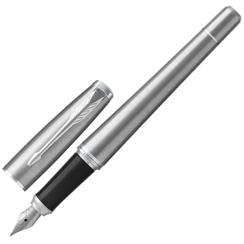 Ручка перьевая PARKER "Urban Core Metro Metallic CT", корпус серебристый, хромированные детали, синяя, 1931597 по низкой цене оптом 