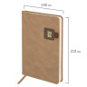 Ежедневник датированный 2026 А5 138х213мм BRAUBERG Accent под кожу, держатель, беж/коричневый 117388 по низкой цене оптом 