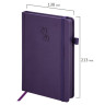 Ежедневник датированный 2026, А5, 138х213 мм, BRAUBERG "Plain", под кожу, резинка, держатель для ручки, фиолетовый, 117509 по низкой цене оптом 