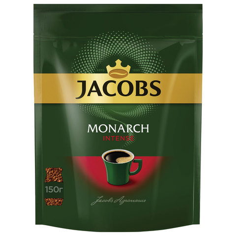 Кофе растворимый JACOBS "Monarch Intense", сублимированный, 150 г, мягкая упаковка, 8051499 по низкой цене оптом Кофе растворимый JACOBS "Monarch Intense", сублимированный, 150 г, мягкая упаковка, 8051499 по низкой цене оптом