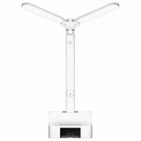 Настольная лампа светильник беспроводная SONNEN PT-201, органайзер, USB, LED, 5 Вт, 3 режима, белый, 238781