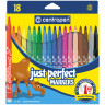 Фломастеры 18 ЦВЕТОВ CENTROPEN "Just Perfect", смываемые, устойчивы к высыханию, 2510/18KK, 7 2510 1885 по низкой цене оптом 