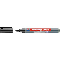 Маркер для белых досок edding 361, круглый наконечник, 1 мм Черный
