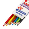Карандаши цветные BRAUBERG PREMIUM, 6 цветов, трехгранные, грифель мягкий 3,3 мм, 181650 по низкой цене оптом 