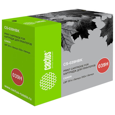 Картридж лазерный CACTUS (CS-039HBK) для Canon i-Sensys LBP 351x /352x, ресурс 25000 страниц по низкой цене оптом 