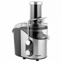 Соковыжималка CENTEK CT-1212, 1200 Вт, стакан 1,1 л, емкость жмыха 1,7 л, металл, сталь/черный