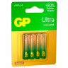 Батарейки КОМПЛЕКТ 4 шт, GP Ultra G-Tech, AAA (LR03, 24А), алкалиновые,мизинчиковые,, 24AUA21-2CRSBC4 по низкой цене оптом 