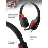 Наушники с микрофоном (гарнитура) DEFENDER Warhead G-320, проводные, 1,8 м, с оголовьем, черные с красным, 64033 по низкой цене оптом Краснодар, Москва, Уфа, Казань, Барнаул, Владивосток, Хабаровск, Сахалин, Красноярск, Екатеренбург, 