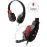 Наушники с микрофоном (гарнитура) DEFENDER Warhead G-320, проводные, 1,8 м, с оголовьем, черные с красным, 64033 по низкой цене оптом Краснодар, Москва, Уфа, Казань, Барнаул, Владивосток, Хабаровск, Сахалин, Красноярск, Екатеренбург, 