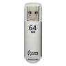 Флеш-диск 64 GB, SMARTBUY V-Cut, USB 3.0, металлический корпус, серебристый, SB64GBVC-S3 по низкой цене оптом Краснодар, Москва, Уфа, Казань, Барнаул, Владивосток, Хабаровск, Сахалин, Красноярск, Екатеренбург, 