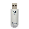 Флеш-диск 64 GB, SMARTBUY V-Cut, USB 3.0, металлический корпус, серебристый, SB64GBVC-S3 по низкой цене оптом Краснодар, Москва, Уфа, Казань, Барнаул, Владивосток, Хабаровск, Сахалин, Красноярск, Екатеренбург, 