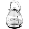 Чайник BRAYER BR1027, 1,7 л, 2200 Вт, закрытый нагревательный элемент, стекло, серебро