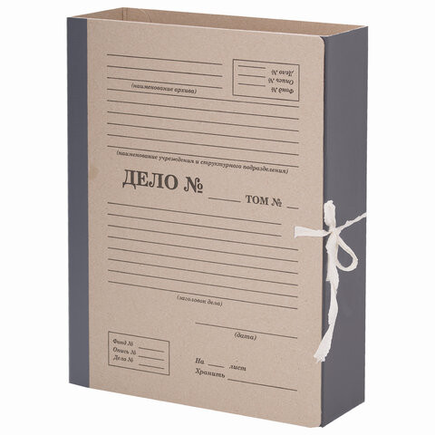 Папка архивная для переплета "Форма 21" 80 мм, с механизмом для скоросшивания, завязки, STAFF, 112170 по низкой цене оптом 