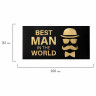 Конверт для денег "BEST MAN IN THE WORLD", Мужской стиль, 166х82 мм, фольга, ЗОЛОТАЯ СКАЗКА, 113759 по низкой цене оптом 