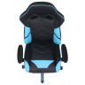 Кресло компьютерное BRABIX "Storm GM-006", регулируемые подлокотники, экокожа, черное/голубое, 532501 по низкой цене оптом 
