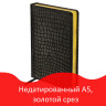 Ежедневник недатированный А5 138х213 мм BRAUBERG "Comodo" под кожу, 160 л., черный, 124974 по низкой цене оптом 