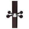 Вешалка-стойка BRABIX "CR-274", металл/мрамор, 1,8 м, на диске диаметром 36 см, 5 крючков + 4 дополнительных, венге, 601744 по низкой цене оптом 