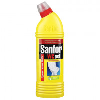 Средство для уборки туалета 1 кг, SANFOR WC gel (Санфор гель) "Лимонный фреш", 1954