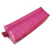 Пенал-косметичка BRAUBERG, "крокодиловая кожа", 20х6х4 см, "Ultra pink", 270850