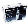 Радиотелефон PANASONIC KX-TG6811RUB, память 50 номеров, АОН, повтор, спикерфон, полифония, чёрный по низкой цене оптом 