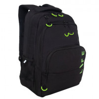 Рюкзак GRIZZLY школьный, анатом. спинка, 2 отделения, д/мальч., LIFE, зел.эл. 45х32х2, RU-430-10/3