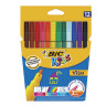 Фломастеры BIC "Kids Visa", 12 ЦВЕТОВ, суперсмываемые, вентилируемый колпачок, европодвес, 889695, 888695 по низкой цене оптом 