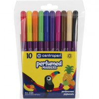Фломастеры ароматизированные 10 ЦВЕТОВ CENTROPEN "Perfumed", вентилируемый колпачок, 2589/10КK, 5 2589 1002
