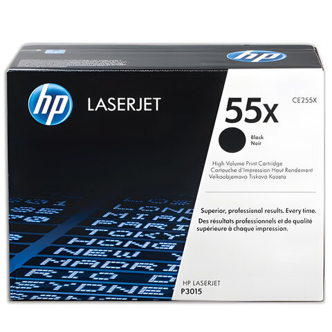 Картридж лазерный HP (CE255X) LaserJet P3015d/P3015dn/P3015x, №55X, оригинальный, ресурс 12500 страниц по низкой цене оптом 