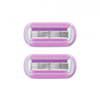 Кассеты для бритвенного станка многоразового женского, 4 лезвия, 2 кассеты, X-ONE, 700019