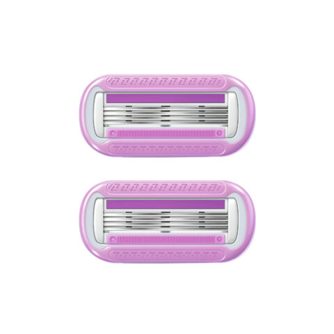 Кассеты для бритвенного станка многоразового женского, 4 лезвия, 2 кассеты, X-ONE, 700019 по низкой цене оптом 