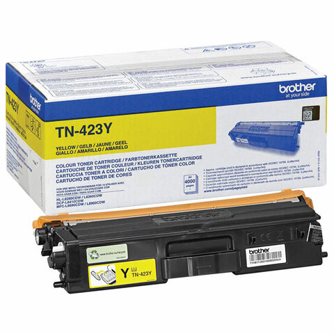 Картридж лазерный BROTHER (TN423Y) HLL8260CDW/DCPL8410CDW/MFCL8690CDW, желтый, оригинальный, ресурс 4000 страниц по низкой цене оптом 