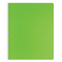 Тетрадь А4, 80 л., HATBER, гребень, клетка, обложка пластик, "DIAMOND NEON-ЗЕЛЕНАЯ", 80Т4B1гр_02034, T165485