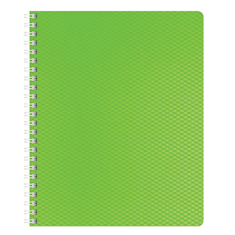 Тетрадь А4, 80 л., HATBER, гребень, клетка, обложка пластик, "DIAMOND NEON-ЗЕЛЕНАЯ", 80Т4B1гр_02034, T165485 по низкой цене оптом 