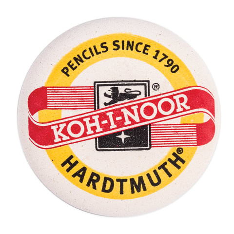 Ластик KOH-I-NOOR 6240, 41х41х10 мм, белый, круглый, натуральный каучук, 6240041001KK по низкой цене оптом 