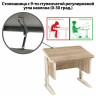 Стол-парта регулируемый "ДЭМИ" СУТ.41, 750х550х530-815 мм, бежевый каркас, пластик бежевый, дуб сонома (КОМПЛЕКТ) по низкой цене оптом 