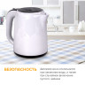 Чайник SONNEN KT-002B, 1,7 л, 2200 Вт, закрытый нагревательный элемент, пластик, белый/черный, 454994 по низкой цене оптом Краснодар, Москва, Уфа, Казань, Барнаул, Владивосток, Хабаровск, Сахалин, Красноярск, Екатеренбург, 