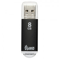 Флеш-диск 8 GB, SMARTBUY V-Cut, USB 2.0, металлический корпус, черный, SB8GBVC-K