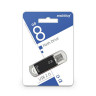 Флеш-диск 8 GB, SMARTBUY V-Cut, USB 2.0, металлический корпус, черный, SB8GBVC-K по низкой цене оптом Краснодар, Москва, Уфа, Казань, Барнаул, Владивосток, Хабаровск, Сахалин, Красноярск, Екатеренбург, 