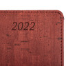 Ежедневник датированный 2022 МАЛЫЙ ФОРМАТ 100х150 мм А6, BRAUBERG "Wood", под кожу, бордовый, 112930 по низкой цене оптом 