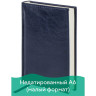 Ежедневник недатированный МАЛЫЙ ФОРМАТ 100х150 мм А6 BRAUBERG "Imperial" под кожу, 160 л., темно-синий, 124984 по низкой цене оптом 